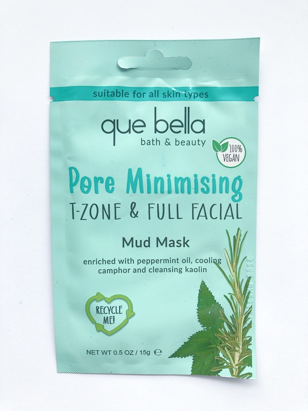 10/$10 que bella Mud Mask pore minimizing t-zone fill facial mask
